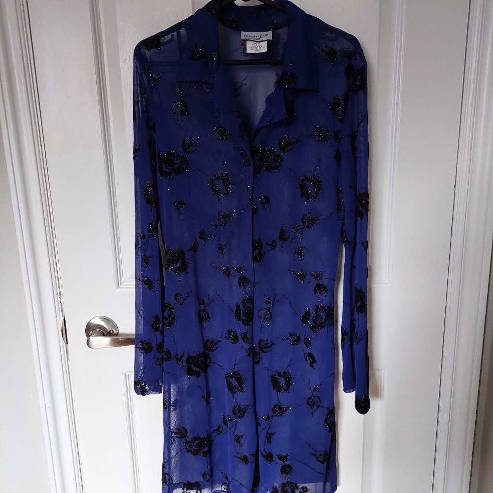 Breakin’ Loose Y2K See  Through Sequin Dress, With Sparkle Flower  Lace 9/10